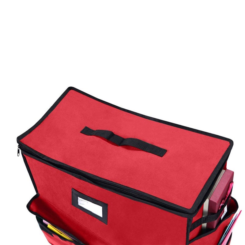 ProPik Christmas Storage Organizer, Gift Bags, Bows, Ribbons and Wrapping Accessories Container (Red) - Image 5
